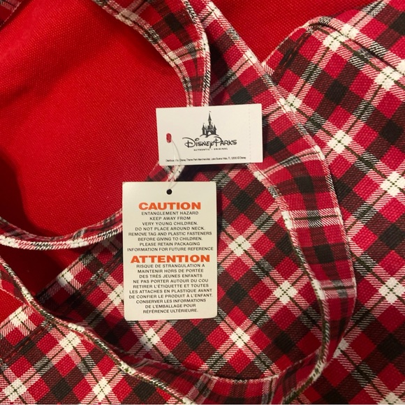 Walt Disney World Mickey Red Plaid Merry and Bright Christmas Tote Bag NWT - Picture 3 of 3
